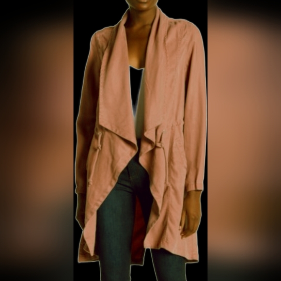 Max Jeans 100%Tencel Draped Drawstring Long Duster Cardigan Terracotta Medium - Picture 11 of 16